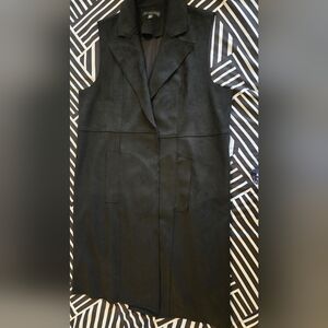 John & Jenn Black Long Vest – Size M